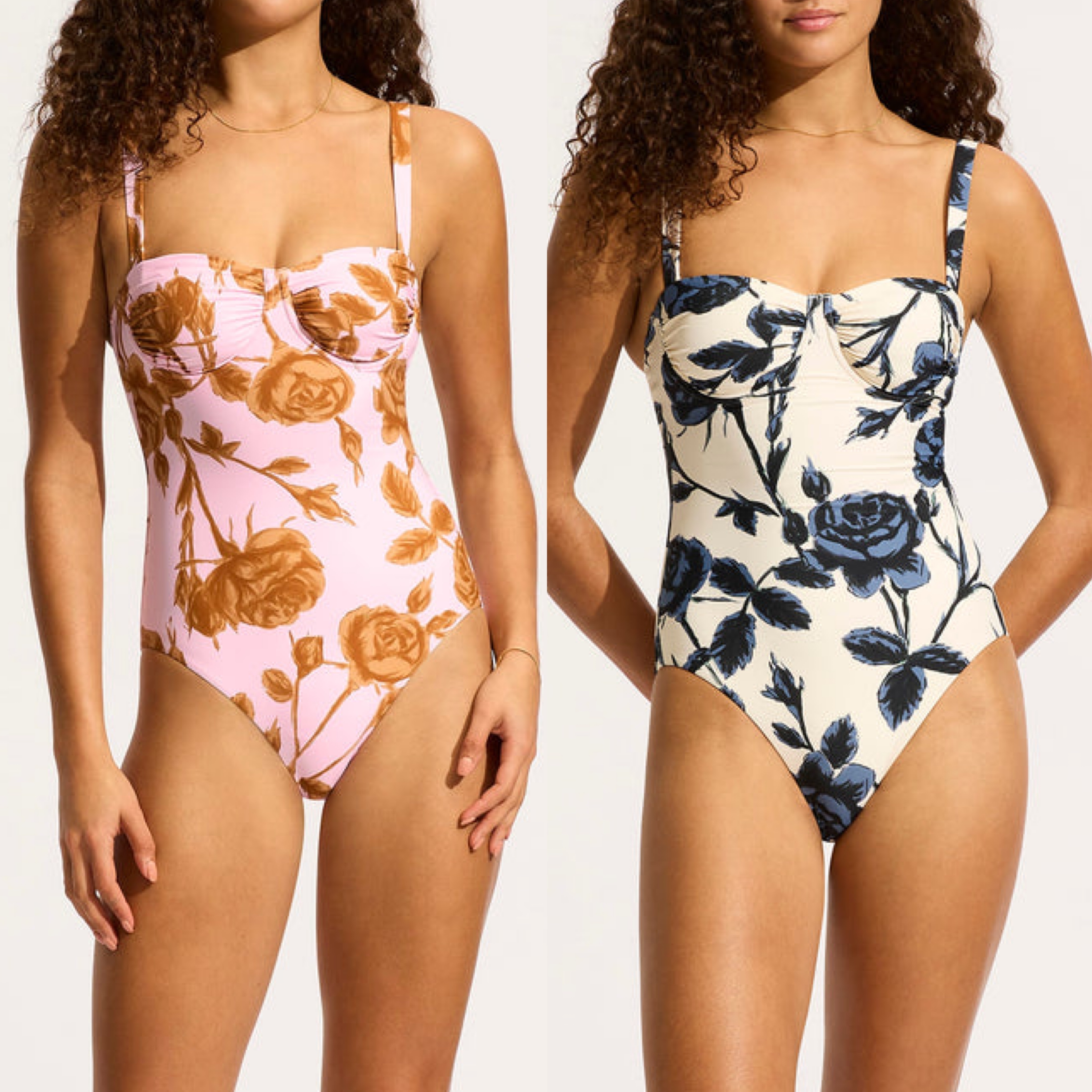 Seafolly シーフォリー 水着 ワンピース アンダーワイヤ 花柄
