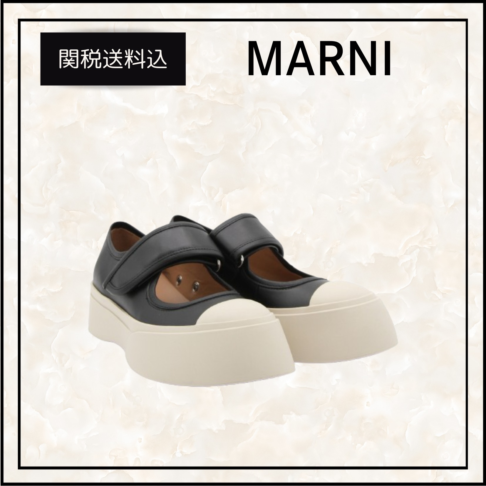 関税送料込★MARNI ナッパレザー PABLOメリージェーンスニーカー