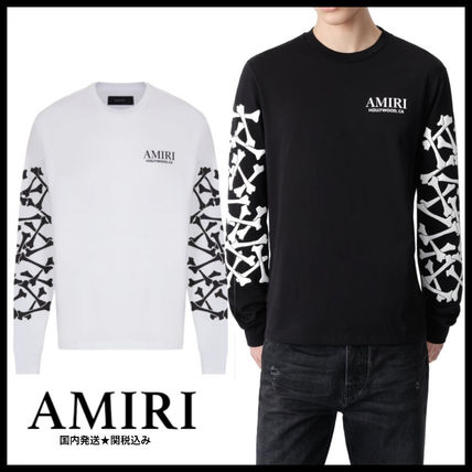 AMIRI アミリ スネークロングスリーブカットソー ブラック ロンT AMIRI(アミリ) Tシャツ・カットソー(メンズ) - 海外通販の