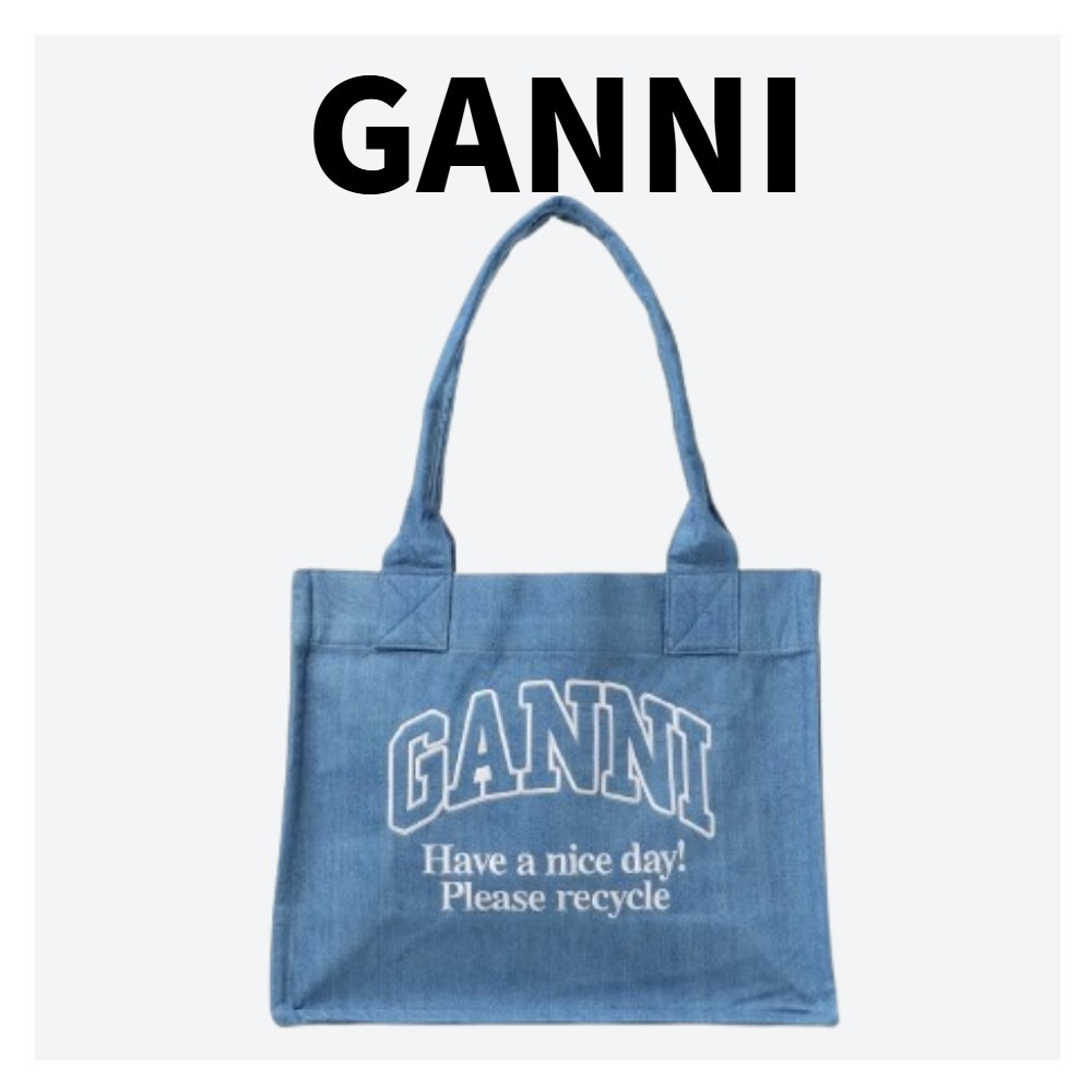 【GANNI】ラージイージーショッパー デニム