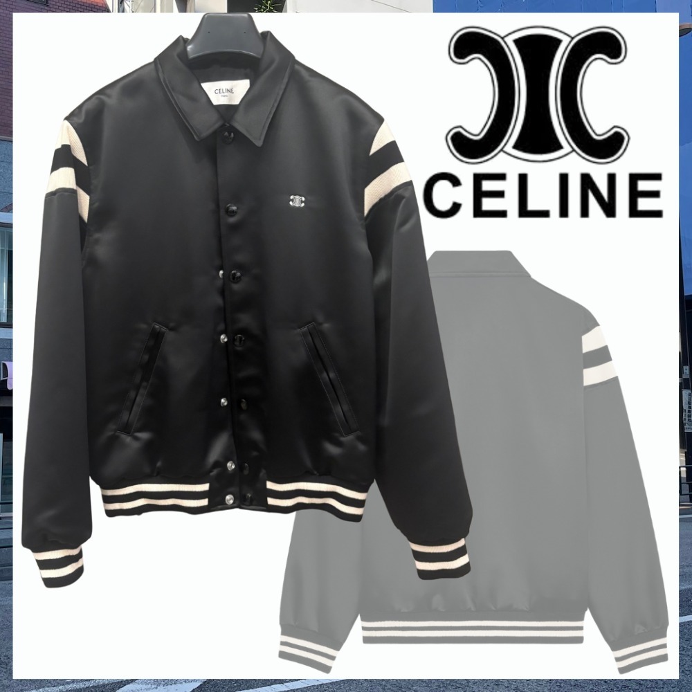 【韓流風♪】CELINE トリオンフ テディジャケット / サテン