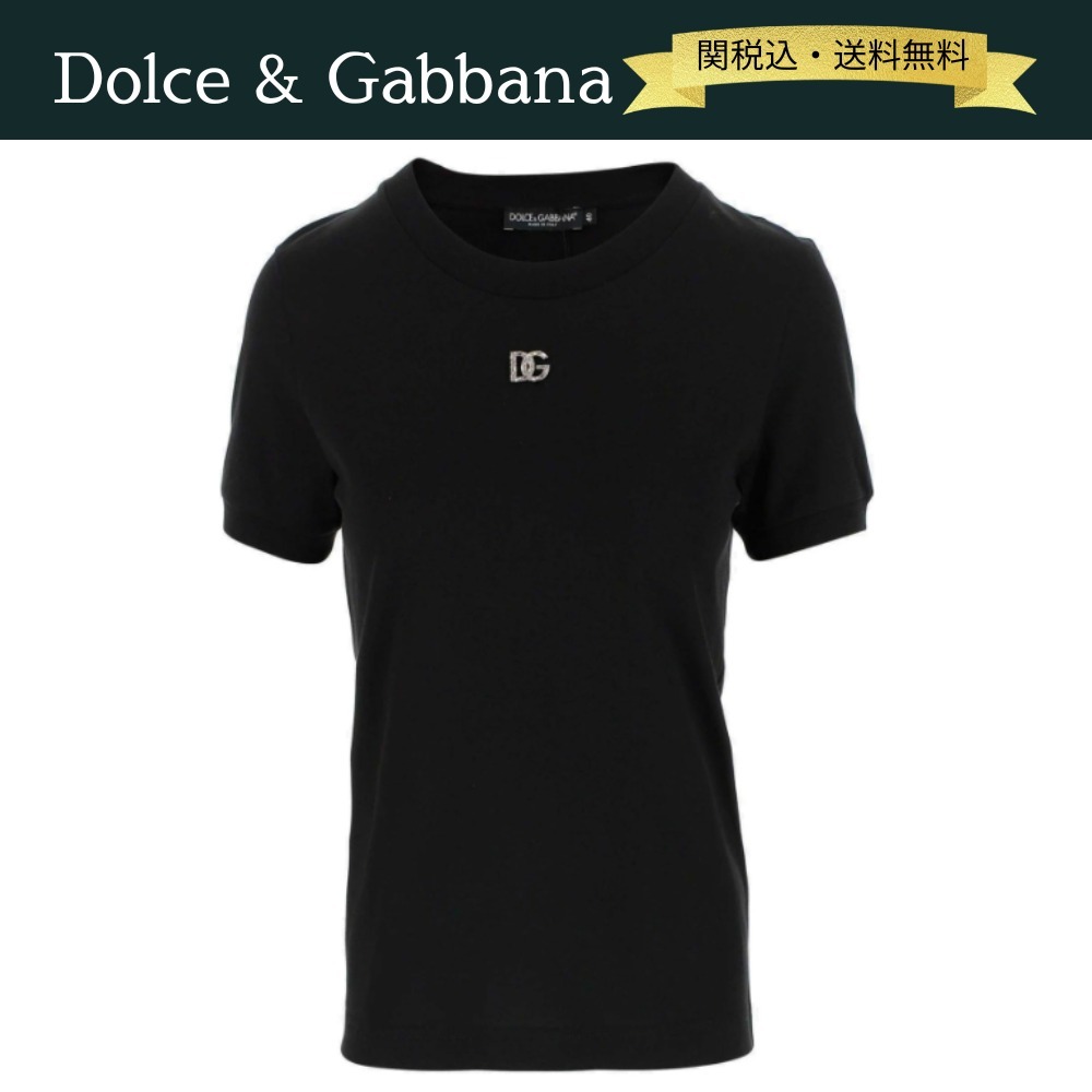 【関税・送料込】Dolce & Gabbana DGクリスタルロゴ Tシャツ