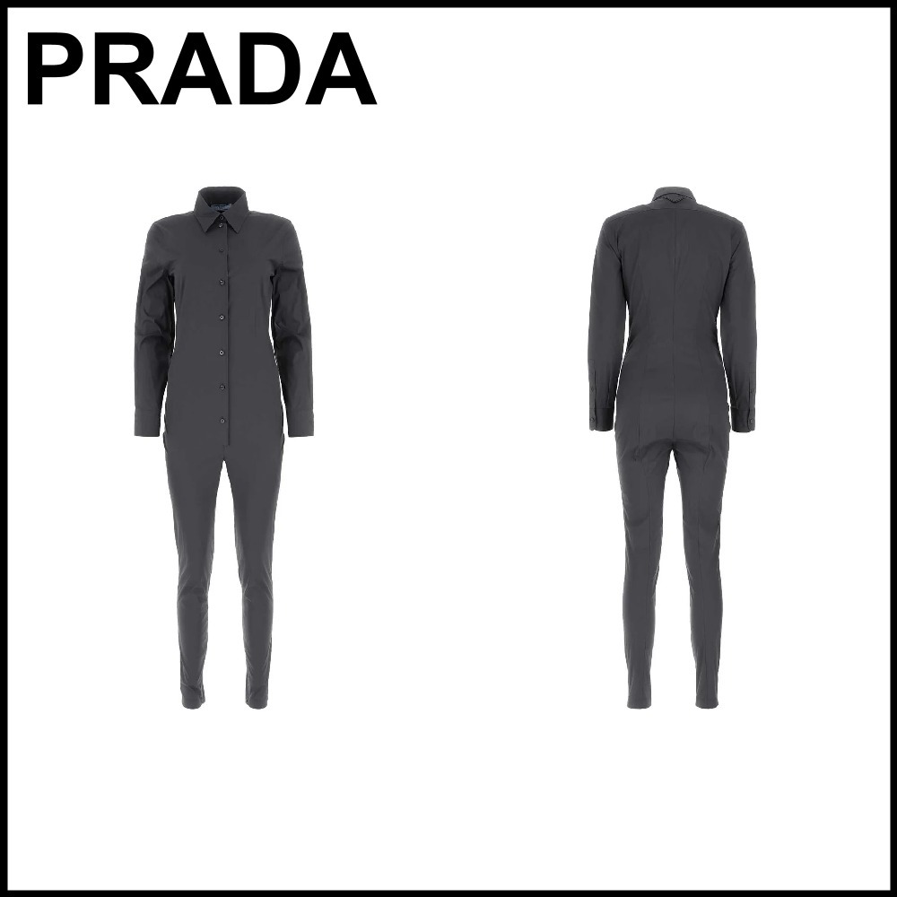【PRADA】パッチ ロングスリーブ ジャンプスーツ☆SALE中♪