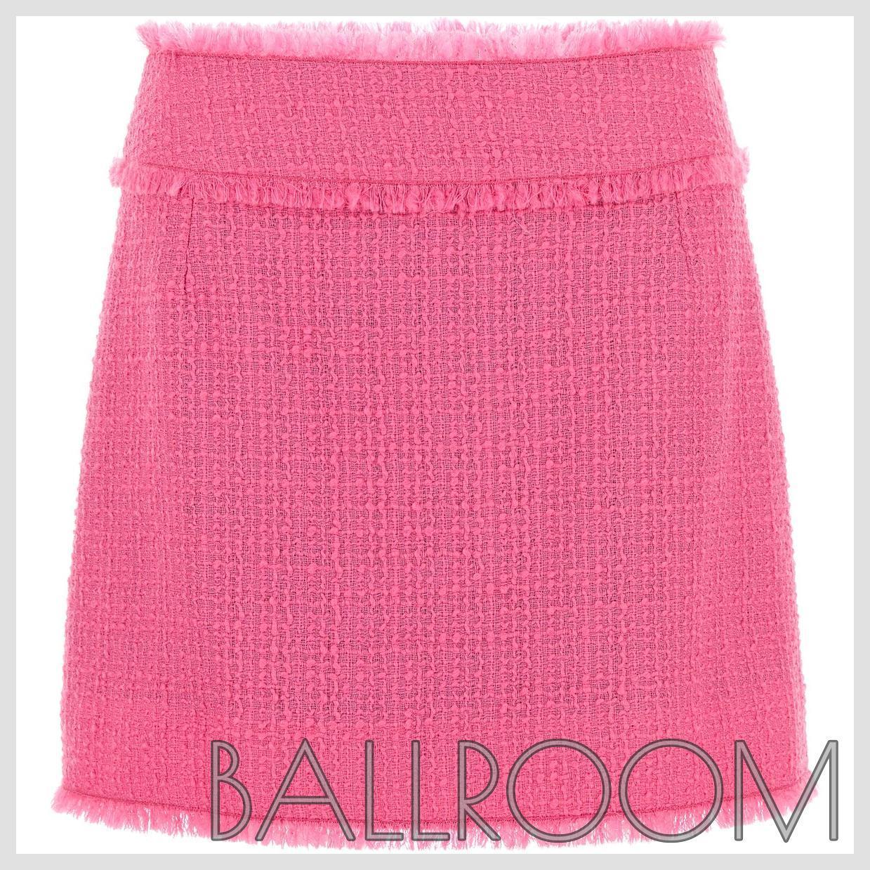 ミニスカート DOLCE & GABBANA FUCHSIA TWEED MINI SKIRT