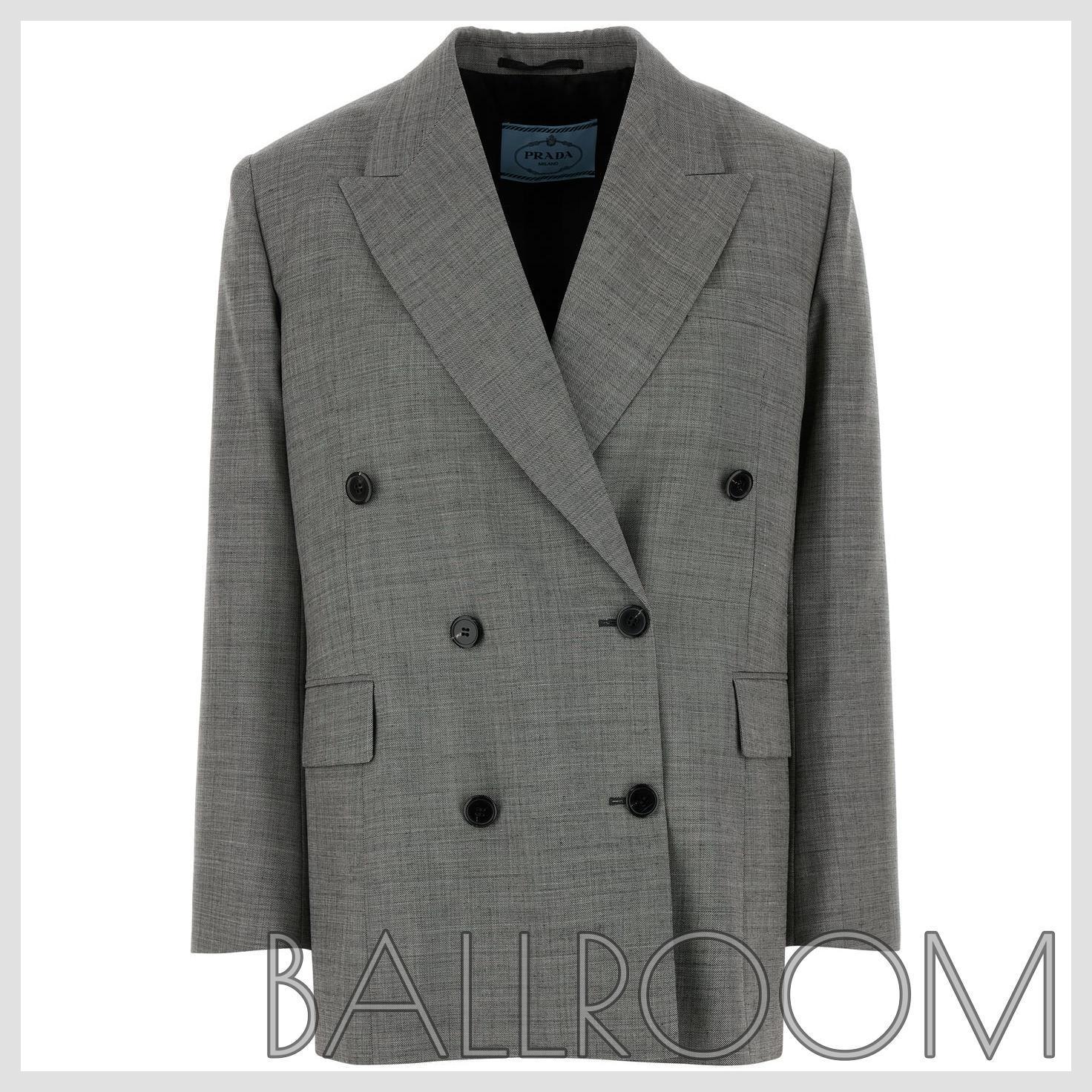 ジャケット PRADA GREY WOOL BLAZER