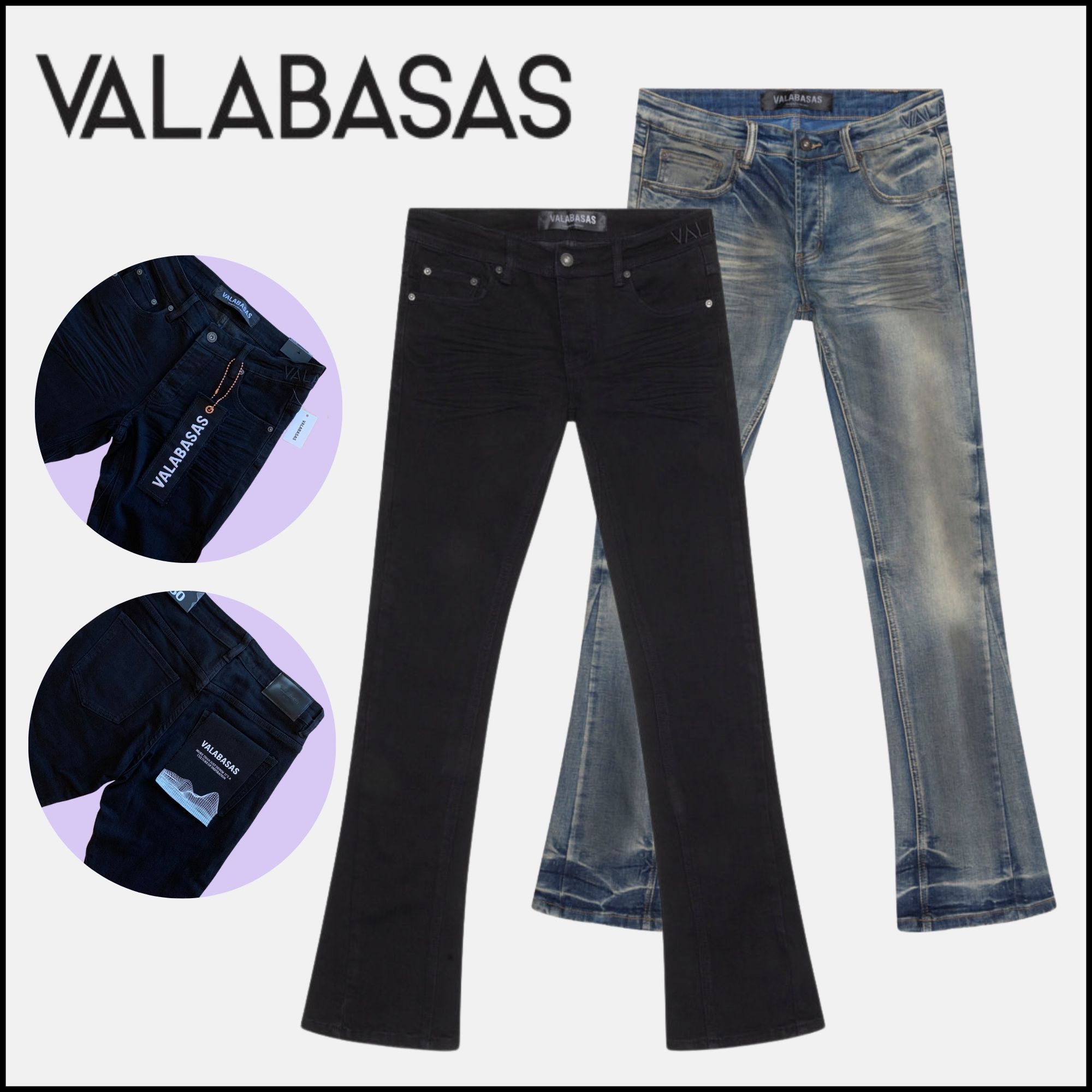 【関税&送料込】VALABASAS Mr.STACKED STACKED FLARE JEAN