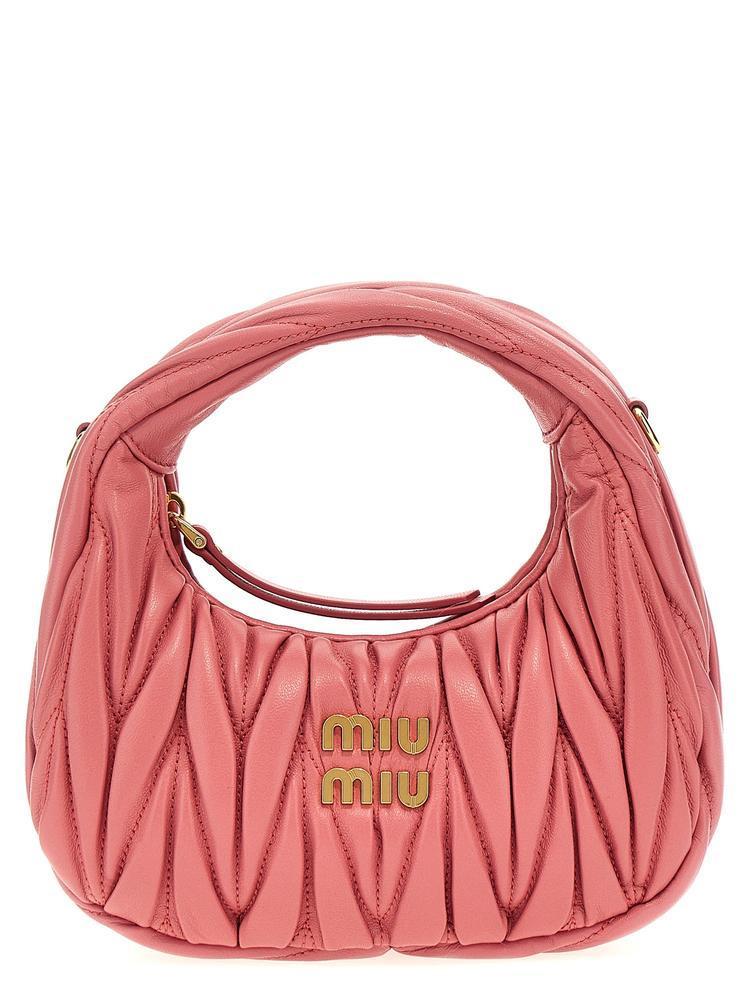 MIU MIU Wander キルティング ナッパレザー ホーボーバッグ