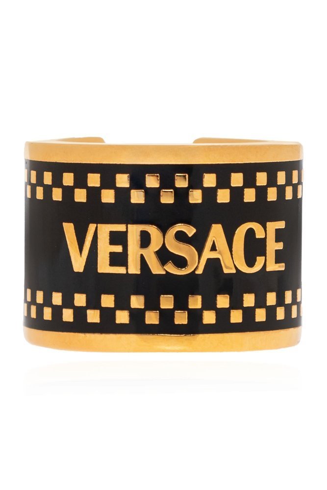 VERSACE ロゴ デボス オープンリング 【関税込】