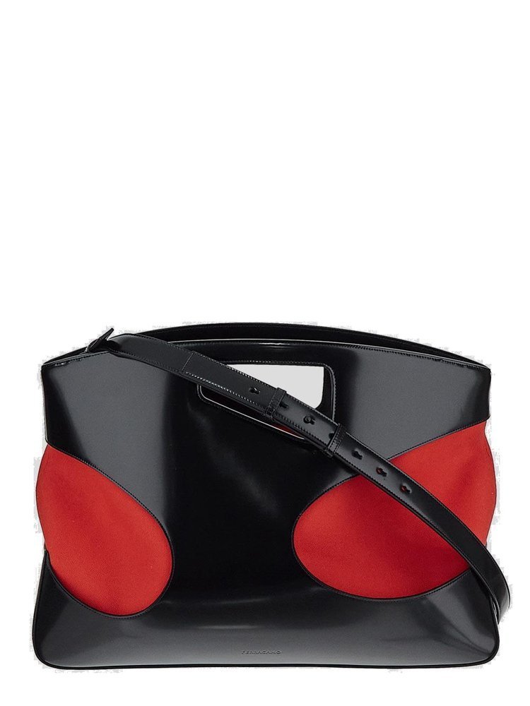 SALVATORE FERRAGAMO カットアウトデザイントートバッグ