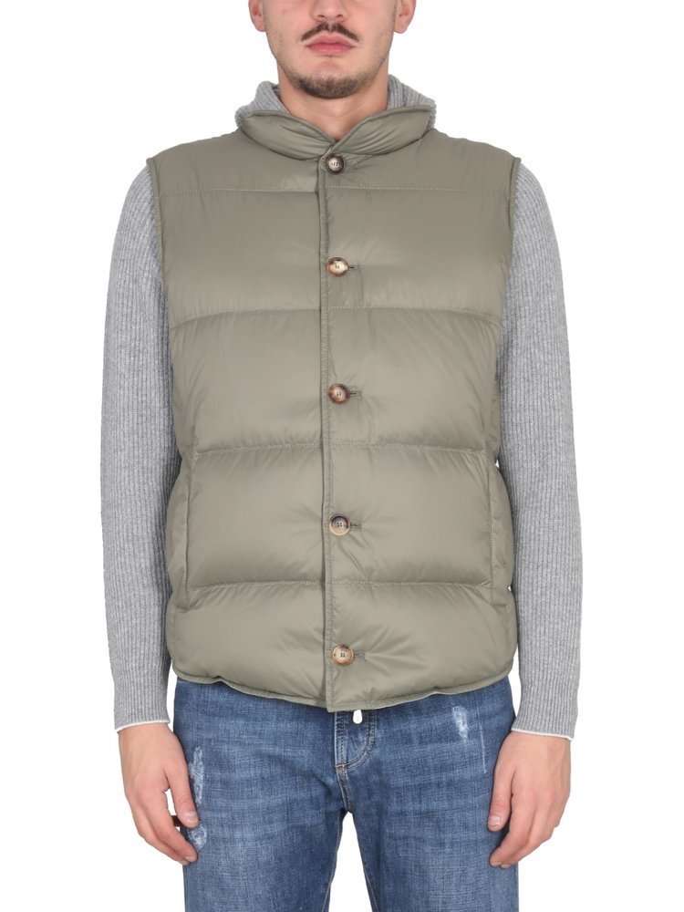 BRUNELLO CUCINELLI ボタン付きパデッドジレ