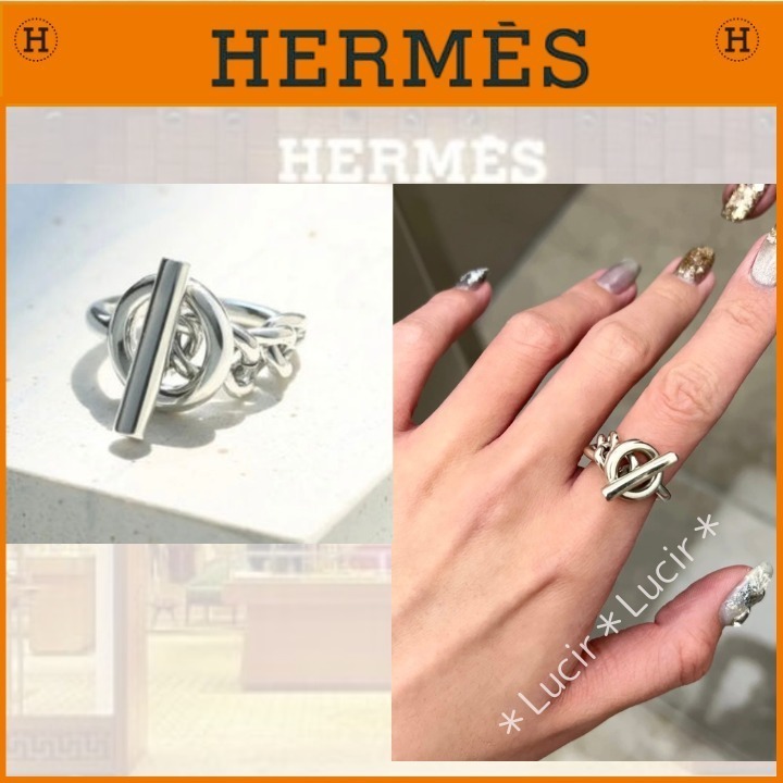 洗練さと共に☆ HERMES クロワゼットGM Croisette リング