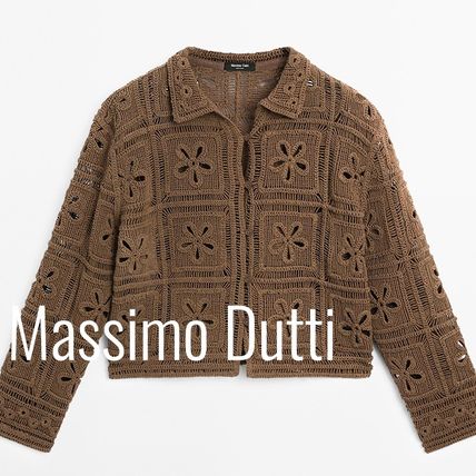MASSIMO DUTTI FW 2024 NEW Bouclé knit cardigan with buttons