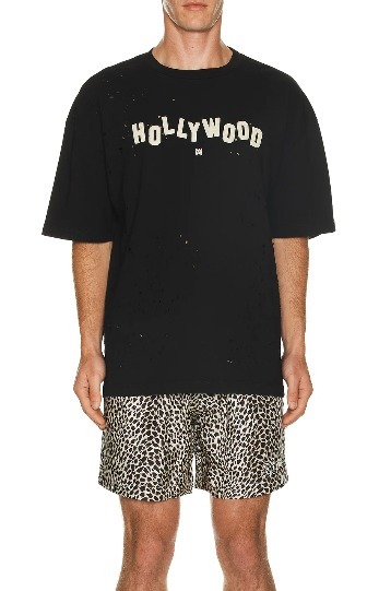 さりげないMAロゴ《AMIRI》ブラック Hollywood Shotgun Tシャツ