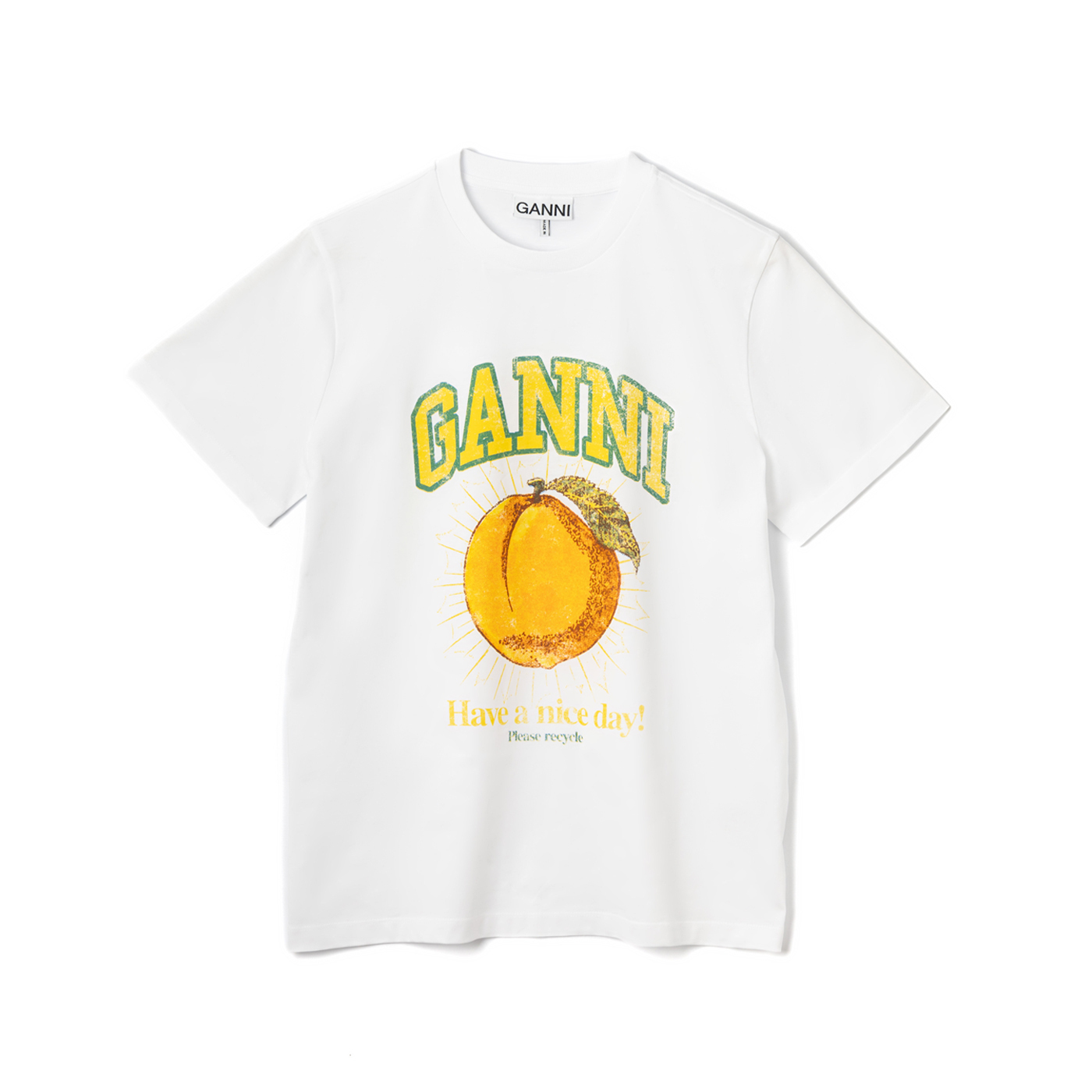 『GANNI』ガニー Basic Jersey Peach Relaxed Tシャツ