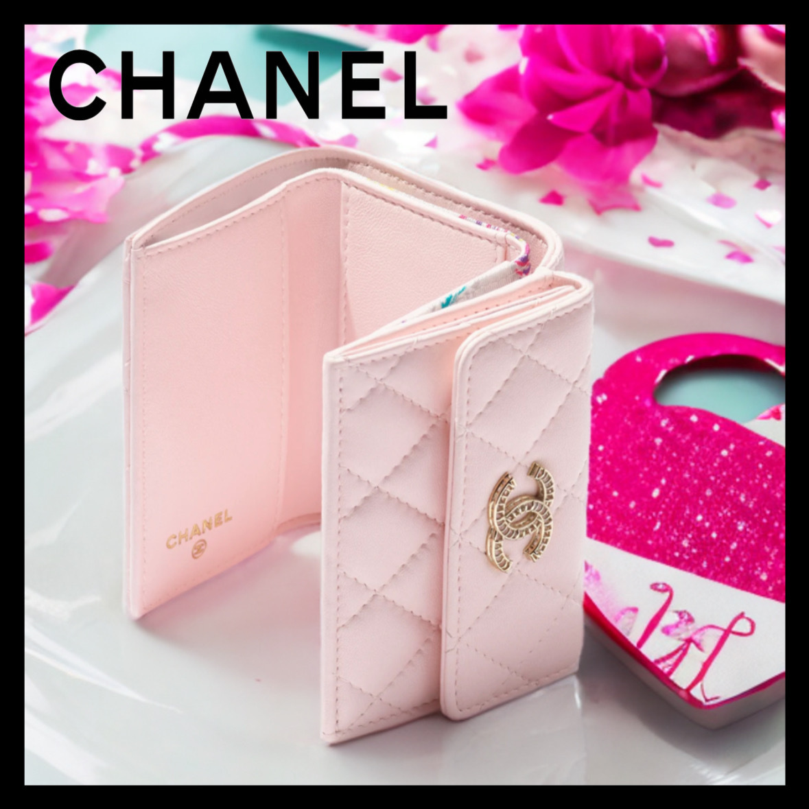 《CCロゴが可愛い》CHANEL スモール ウォレット 財布 三つ折り