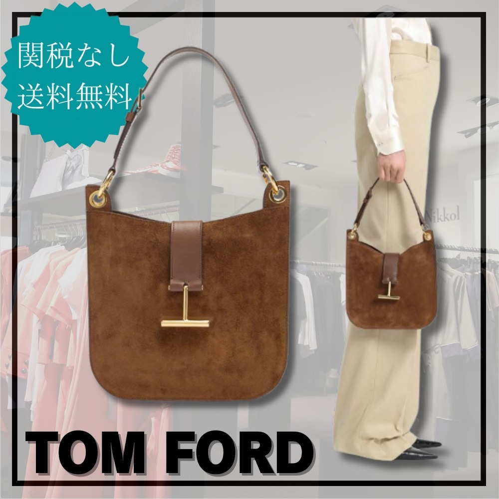 【TOM FORD】Small Tara スエードクロスボディバッグ