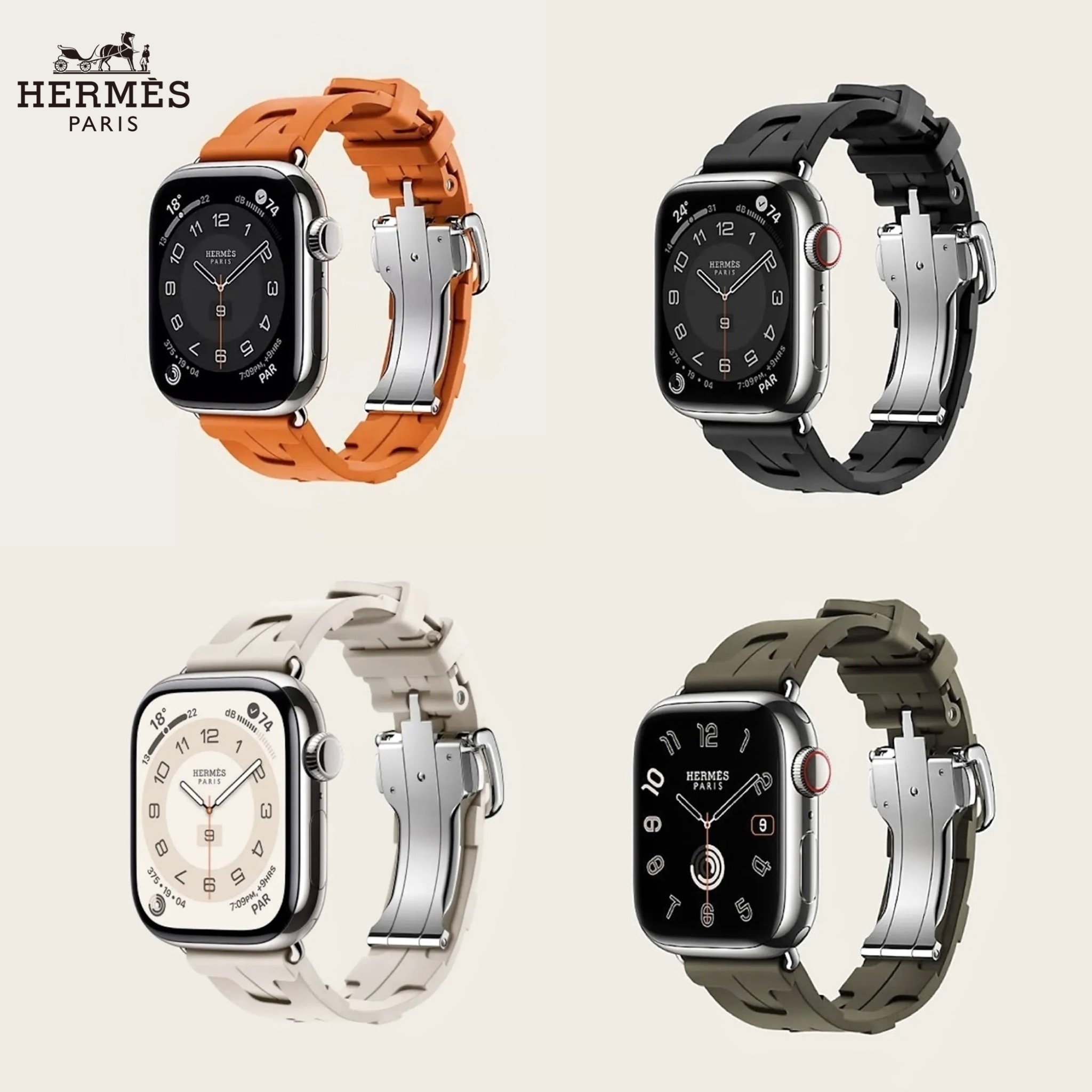 人気【HERMES】アップルウォッチ バンド シングル トゥール 46mm