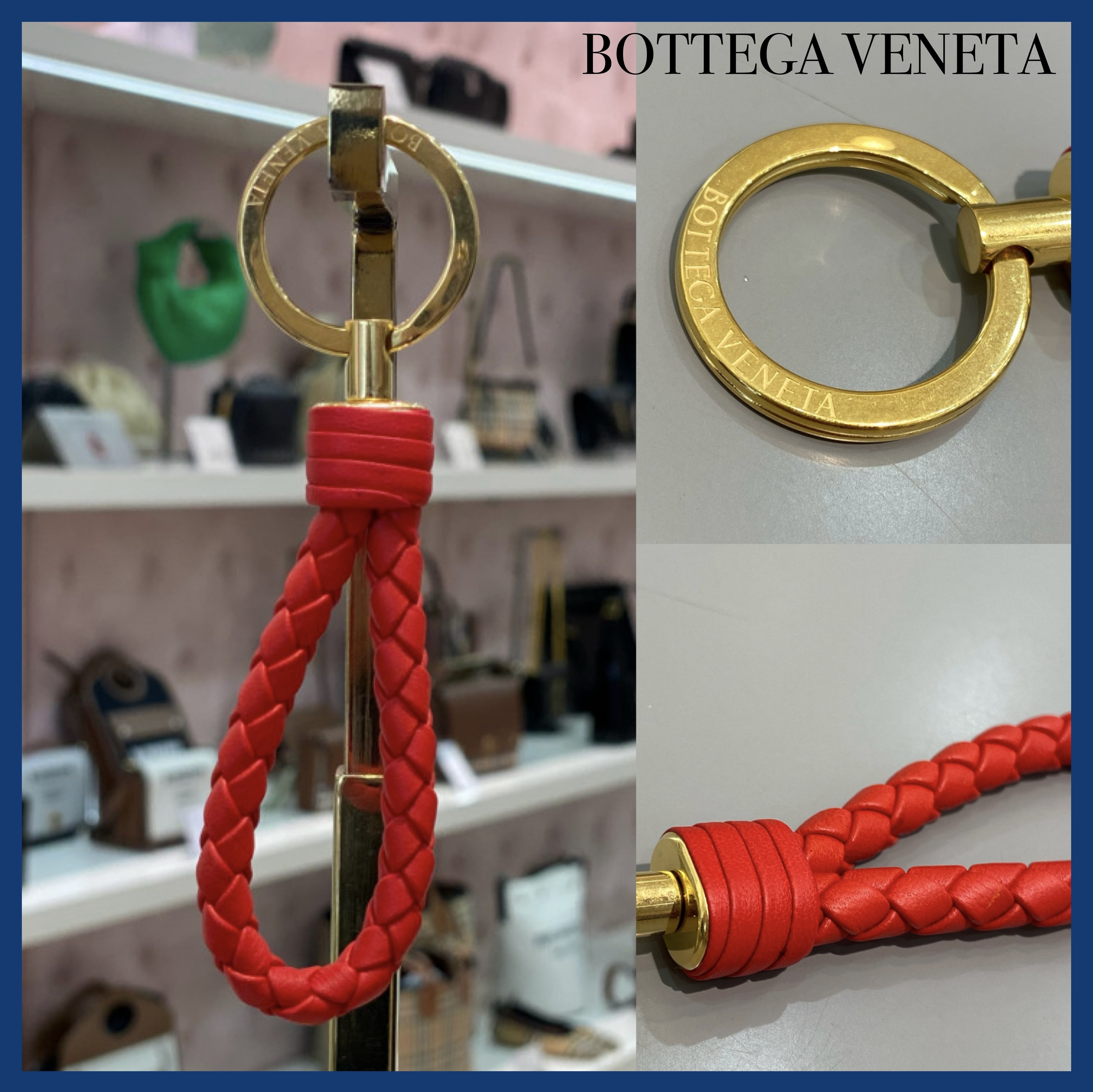 【関税込み】 ☆BOTTEGA VENETA☆ INTRECCIATO キーリング