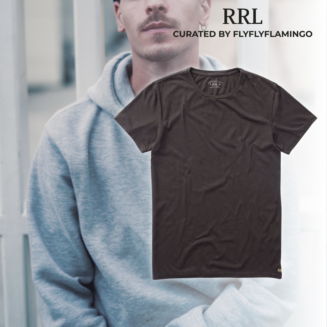 【RRL】コットンジャージー クルーネック 刺繍ロゴ 半袖 Tシャツ