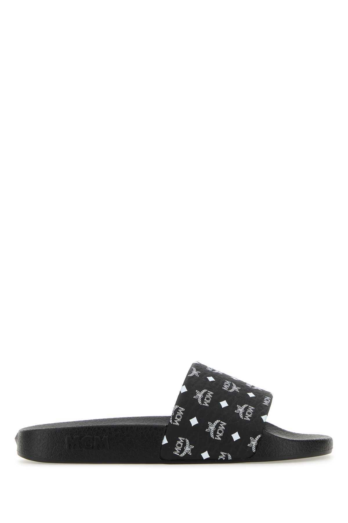 【関税&送料込】Mcm Black Rubber Slippers