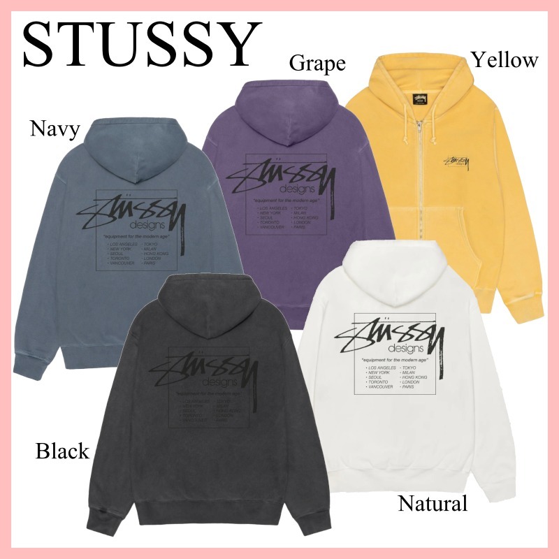 STUSSY MODERN AGE ジップ フーディ PIGMENT DYED 5色 送料込み