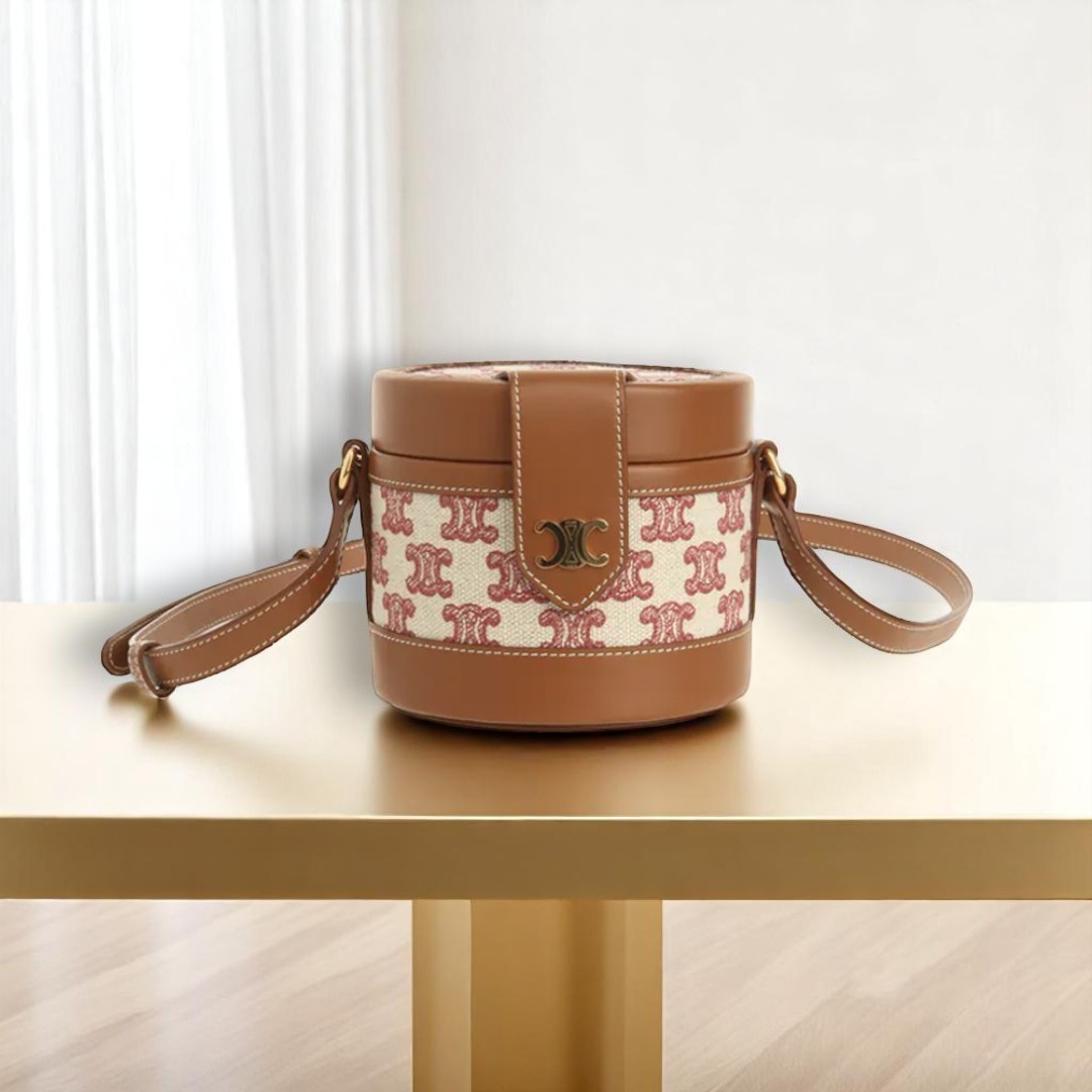 VINTAGE●CELINE●プリオウンド トリオンフ 刺繍 バケットバッグ