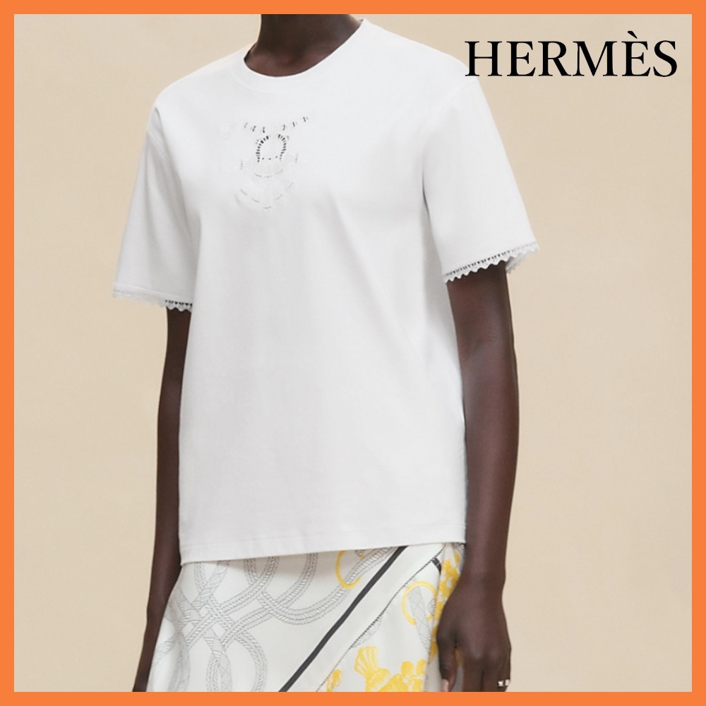 【こだわりの刺繍がおしゃれ☆】HERMES マキシTシャツ