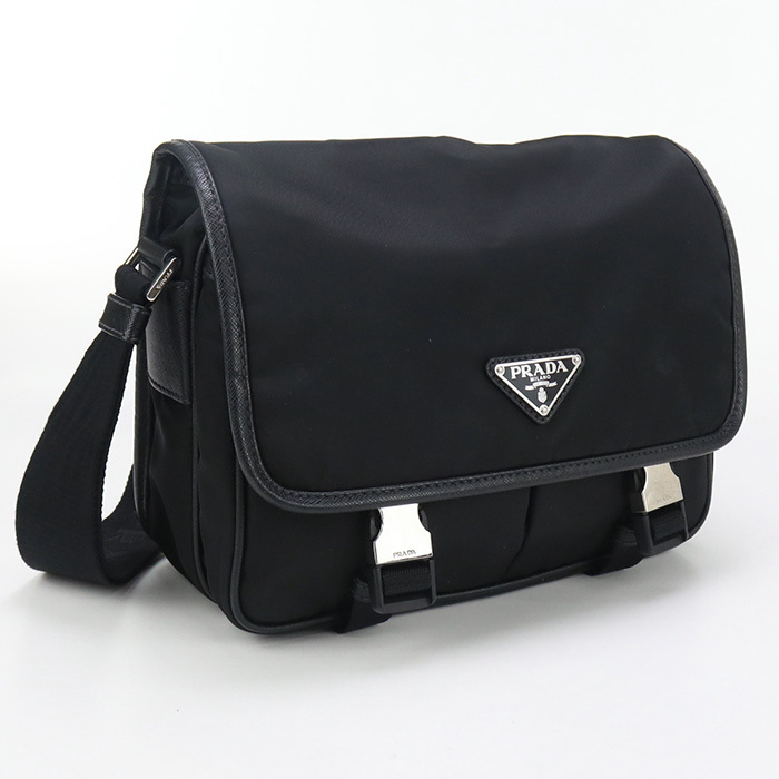 PRADA 斜め掛け ショルダーバッグ 2VD769 ブラック【ランク：A】