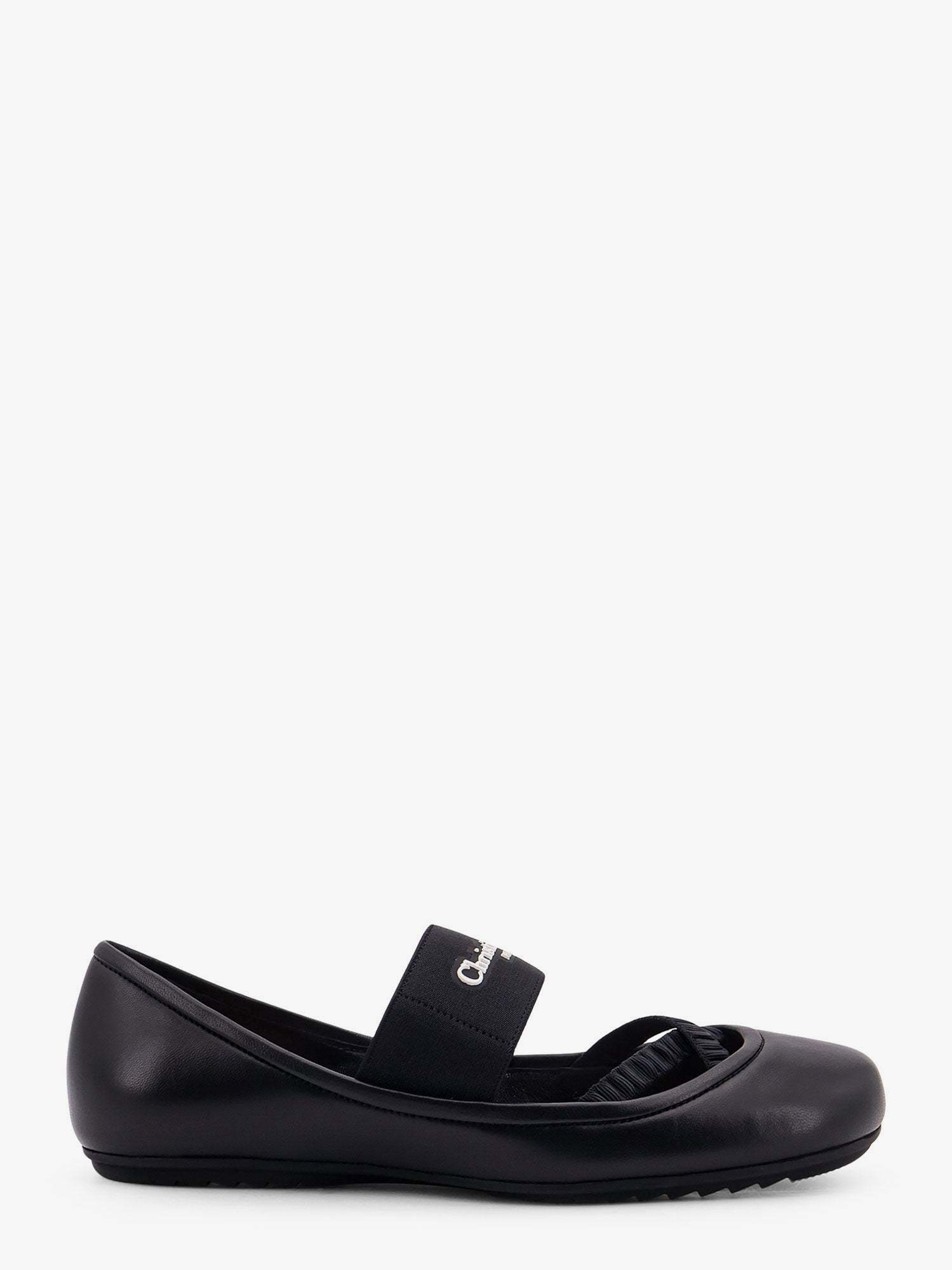 フラットシューズ DIOR Shade leather ballerinas with elastic bands Nero
