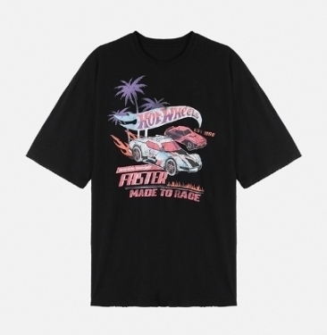 Tシャツ・カットソー IONSEOUL Vintage Old Car Print Overfit T-shirt JE1141