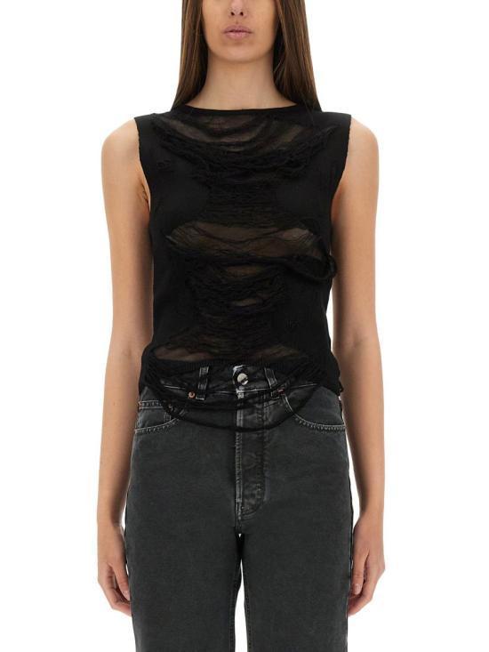 Tシャツ・カットソー MM6 MAISON MARGIELA Women Tunic Tops S62NC0169 M13121900 Bla