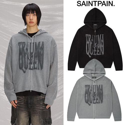 [SAINTPAIN]★25SS★PHANTOM MESHED KNIT ZIPUP★関税込
