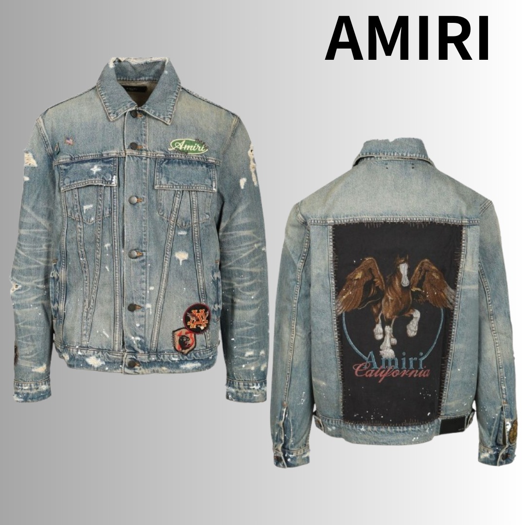 Amiri ヴィンテージ ペガサス ディストレスト ジャケット