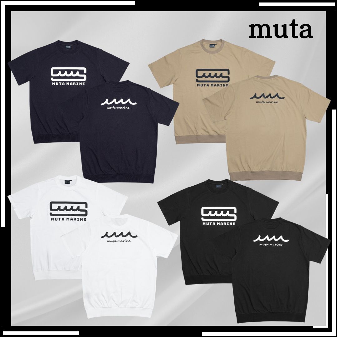 すぐ届く【muta】ヘムリブ 半袖Tシャツ ボックスロゴ