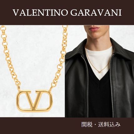 ネックレス・チョーカー VALENTINO Vロゴ シグネチャー メタル X スワロフスキー®パールビーズ