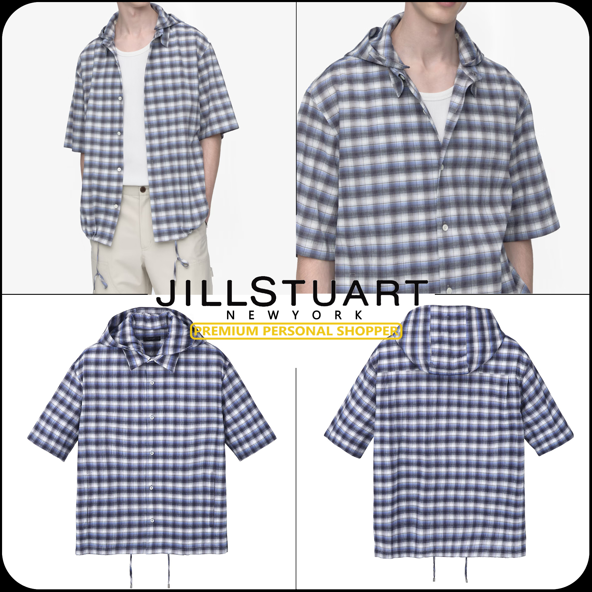 [JILLSTUART]★25SS★Crinkle fabric hood short sleeve shirt