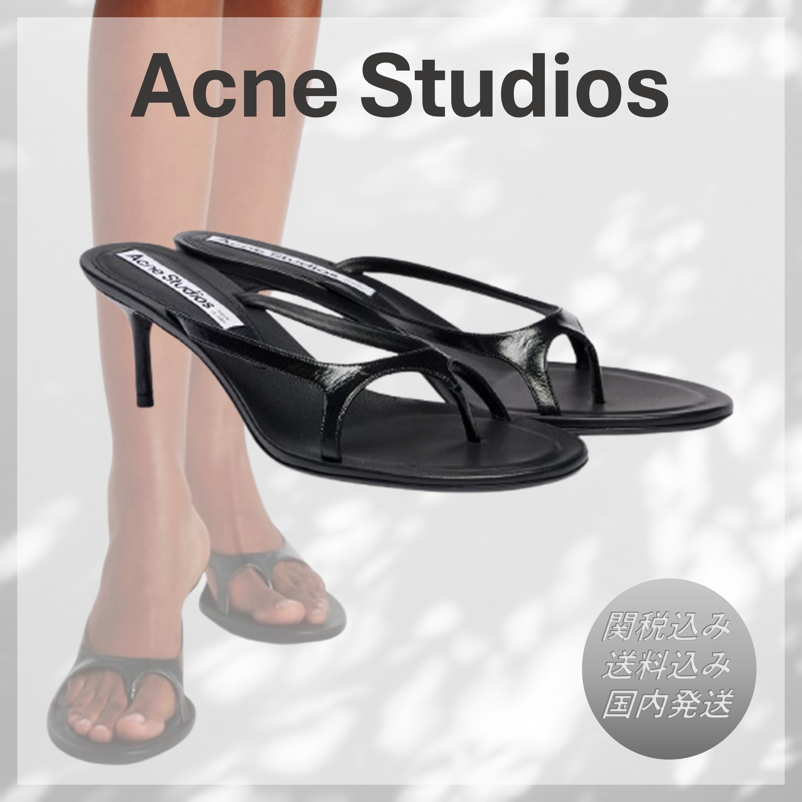 送料込/関税込■Acne Studios■Beverly レザー トングサンダル