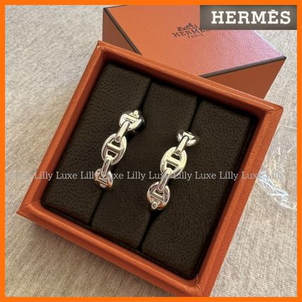 【耳元に存在感】HERMES★ピアス シェーヌダンクル・アンシェネ 耳元に存在感】HERMES☆ピアス シェーヌダンクル・アンシェネ