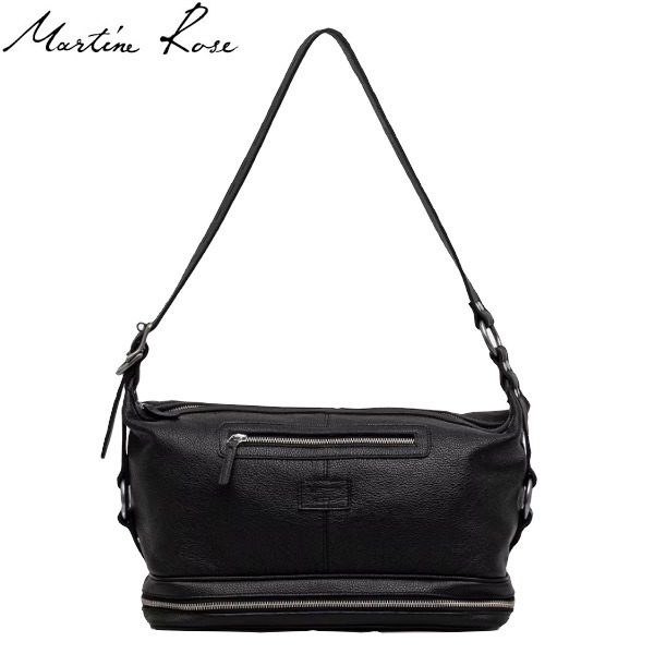 Martine Roseマーティンローズ レザーショルダーバッグ ブラック