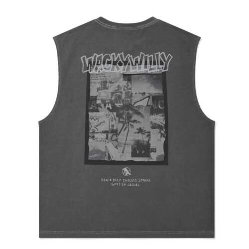 【WACKY WILLY】ummer Print Sleeveless T-Shirt R6506