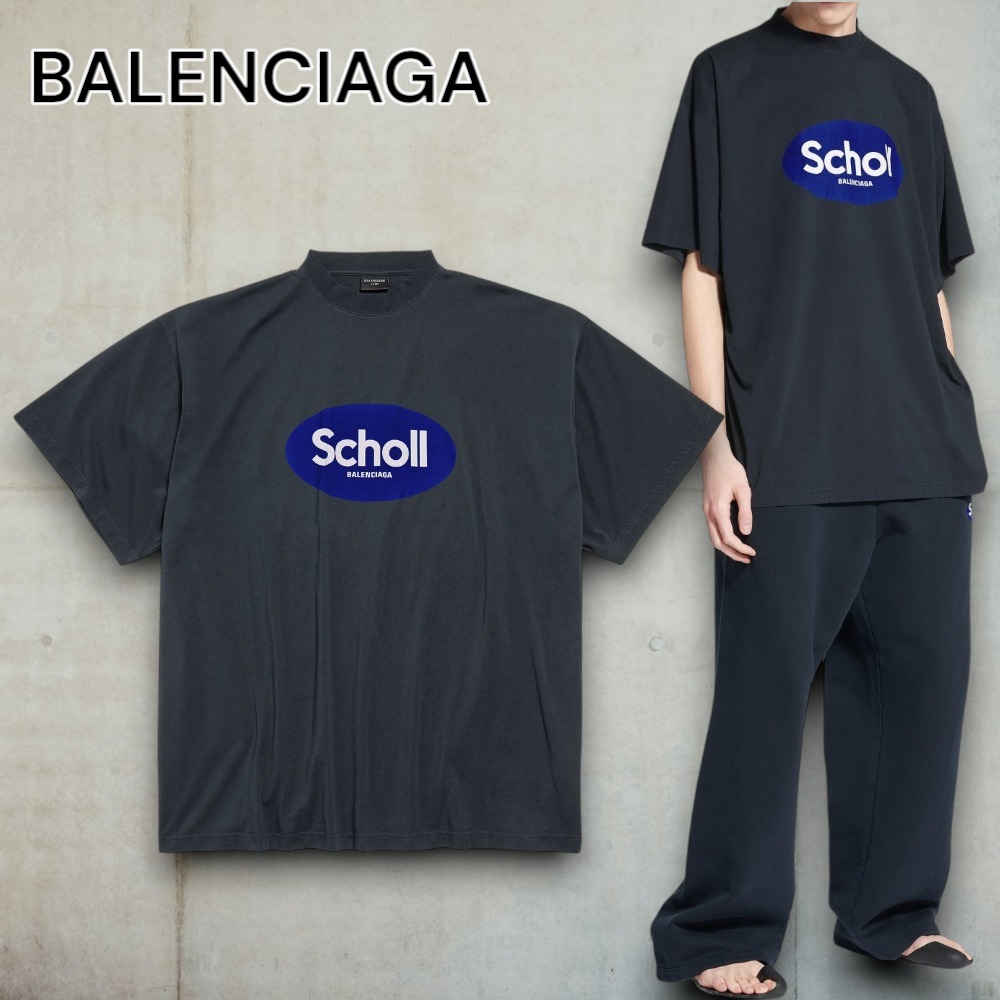 【BALENCIAGA】ブラック I Scholl オーバーサイズ Tシャツ