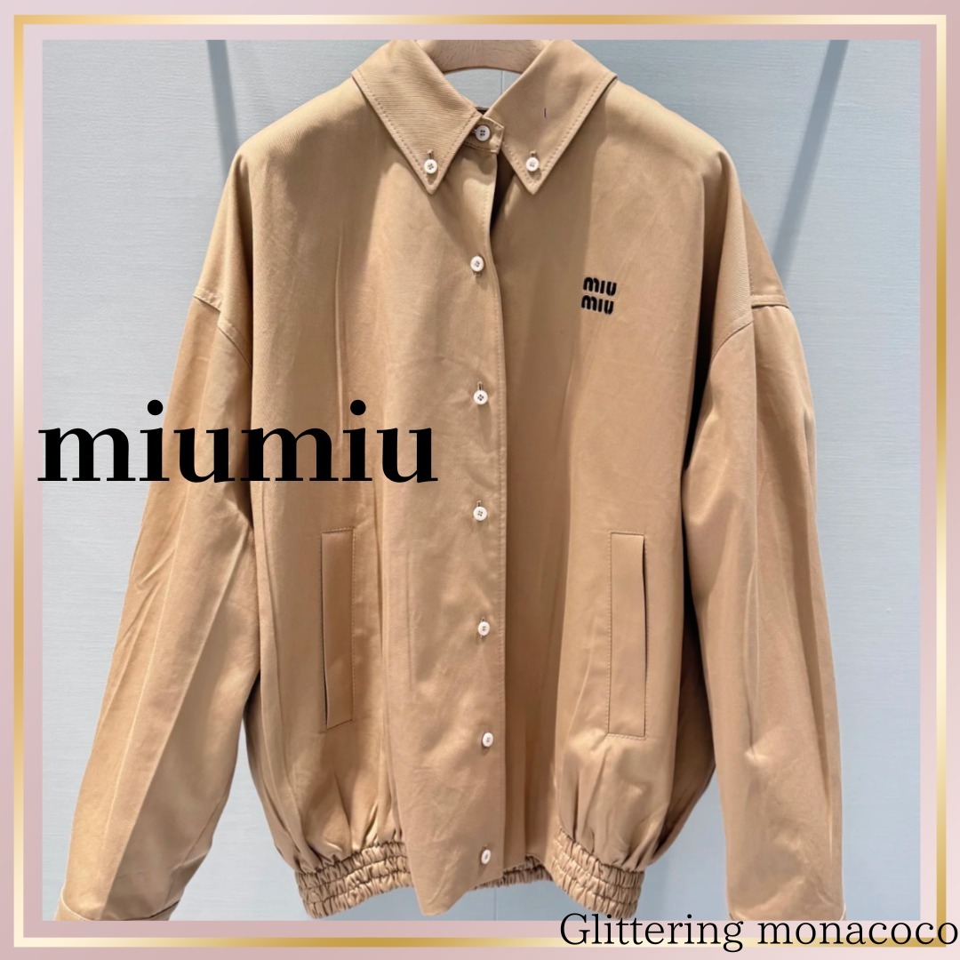 カジュアルを格上げ*miumiu*チノブルゾン オーバーサイズ