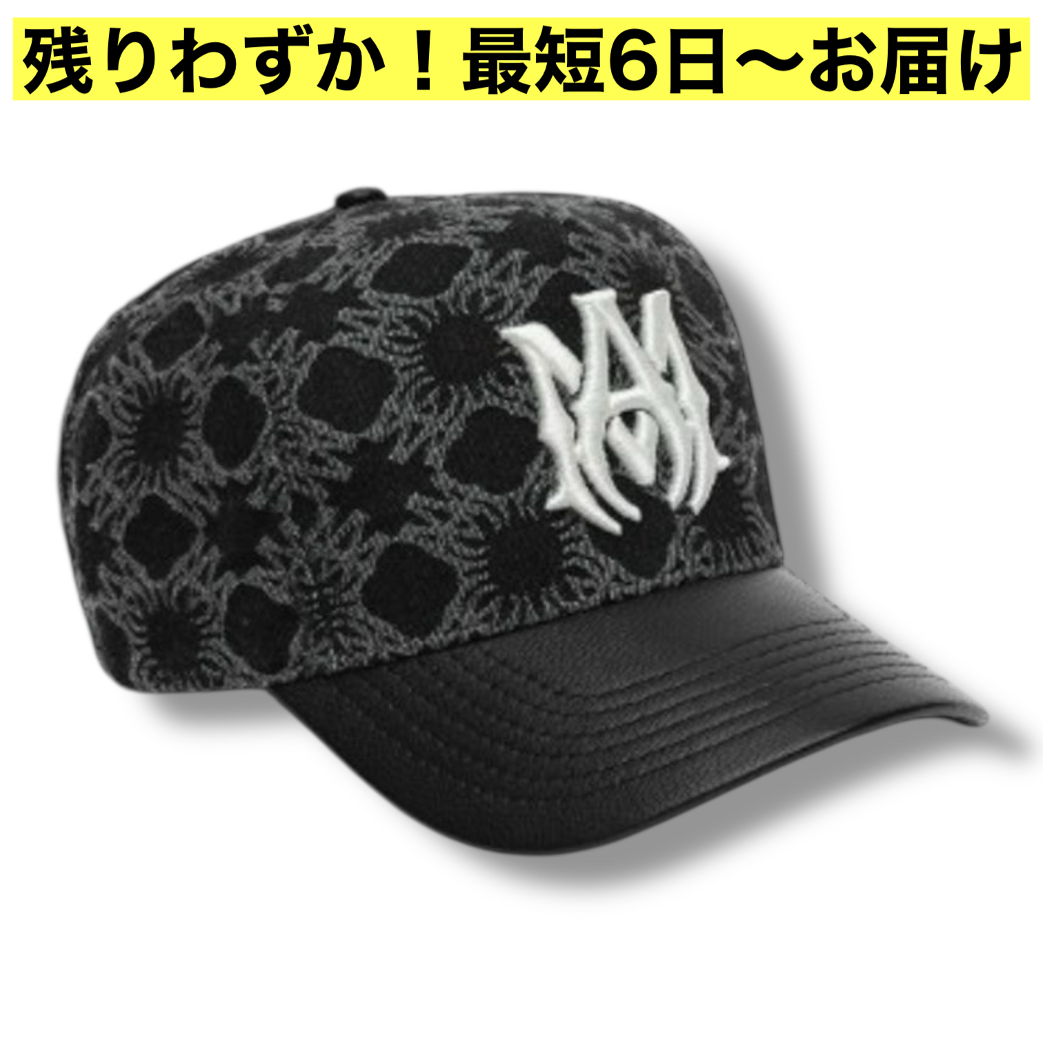 関税送料込【AMIRI】ロゴ刺繍 Curved Peak ベースボールキャップ