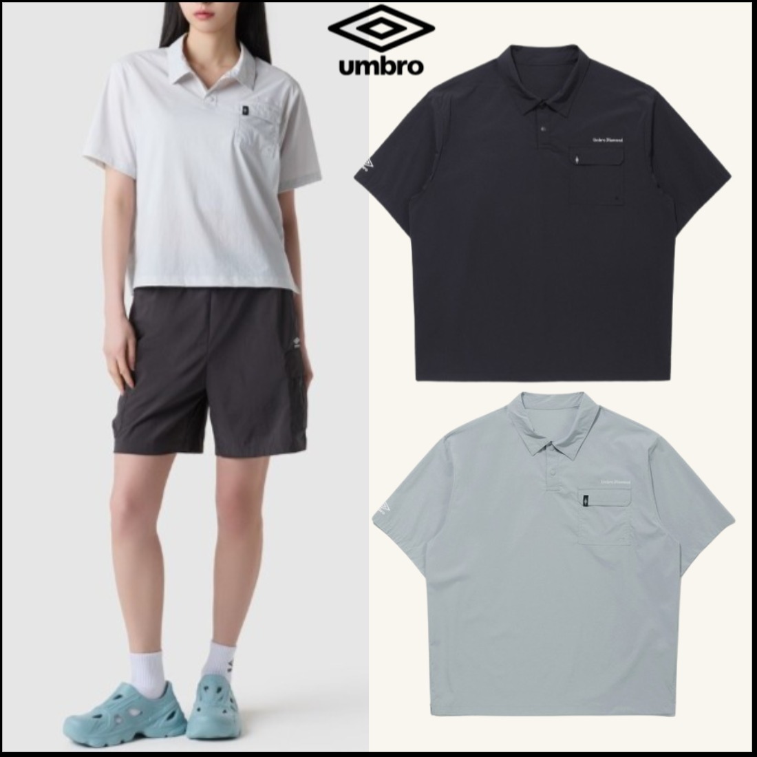 韓国*UMBRO■ChiLLout Cooling Short-Sleeved