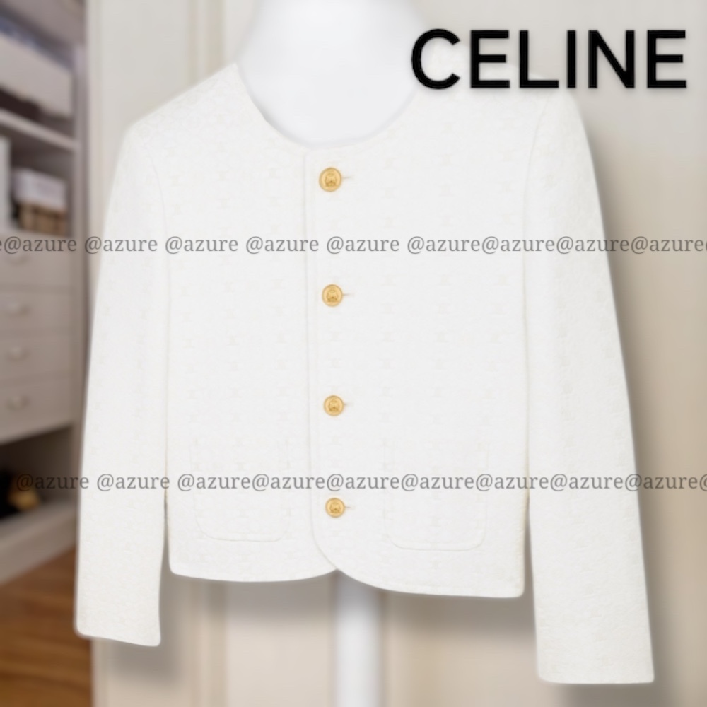 直営ショッパー付♪CELINE コットン チェルシージャケット