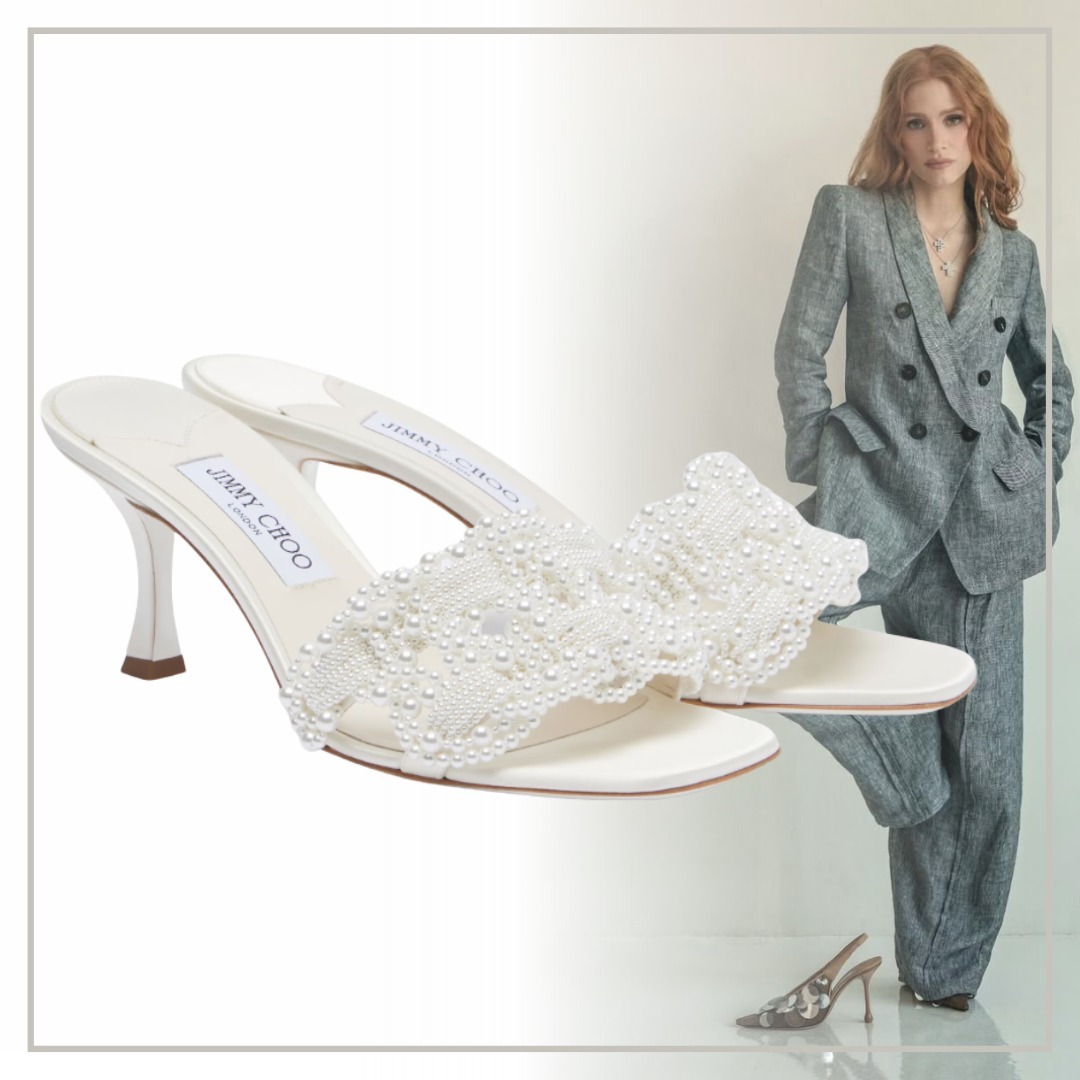 【完売必至】Jimmy Choo Cary 70 フェイクパールミュール