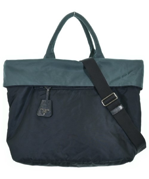 PRADA プラダ トートバッグ 紺xブルーグレー - 4500525A0097