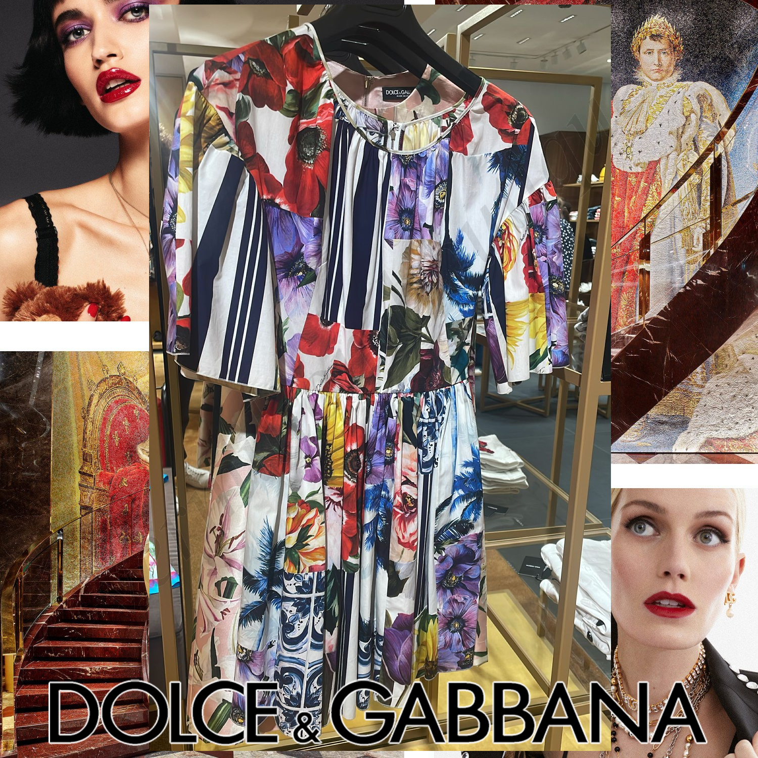 Dolce & Gabbana パッチワークデザイン ドレス ワンピース