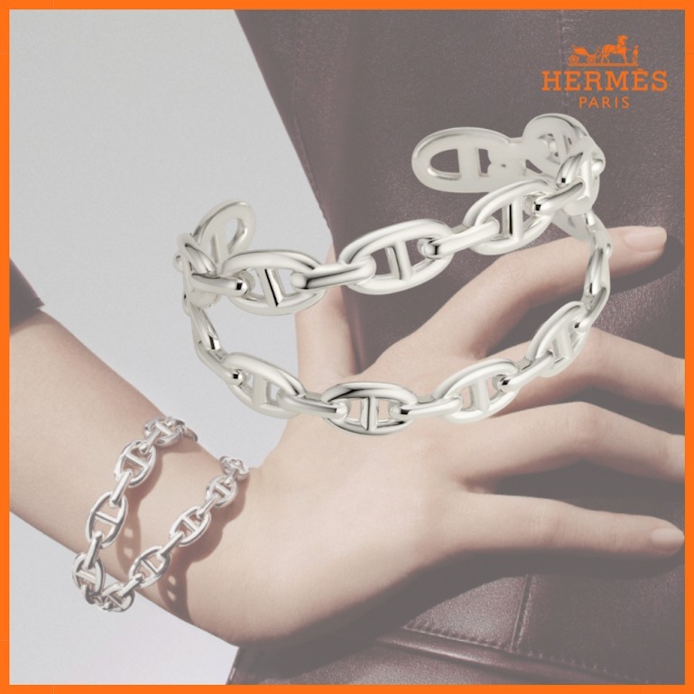【大人気♪】HERMES シェーヌダンクル アンシェネダブルバングル