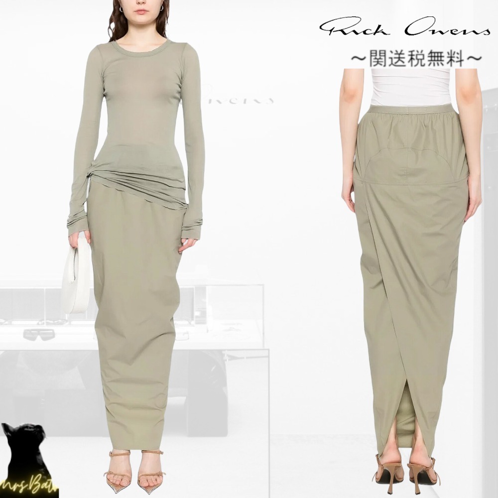 Rick Owens サンダルに合う ピラー ロングスカート 関送無
